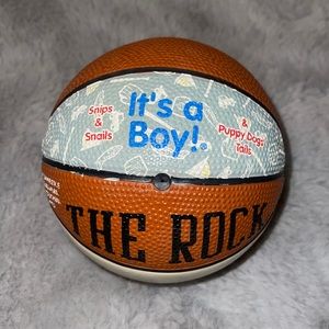 Vintage The Rock Baby Boy Basketball Newborn Announcement Ball